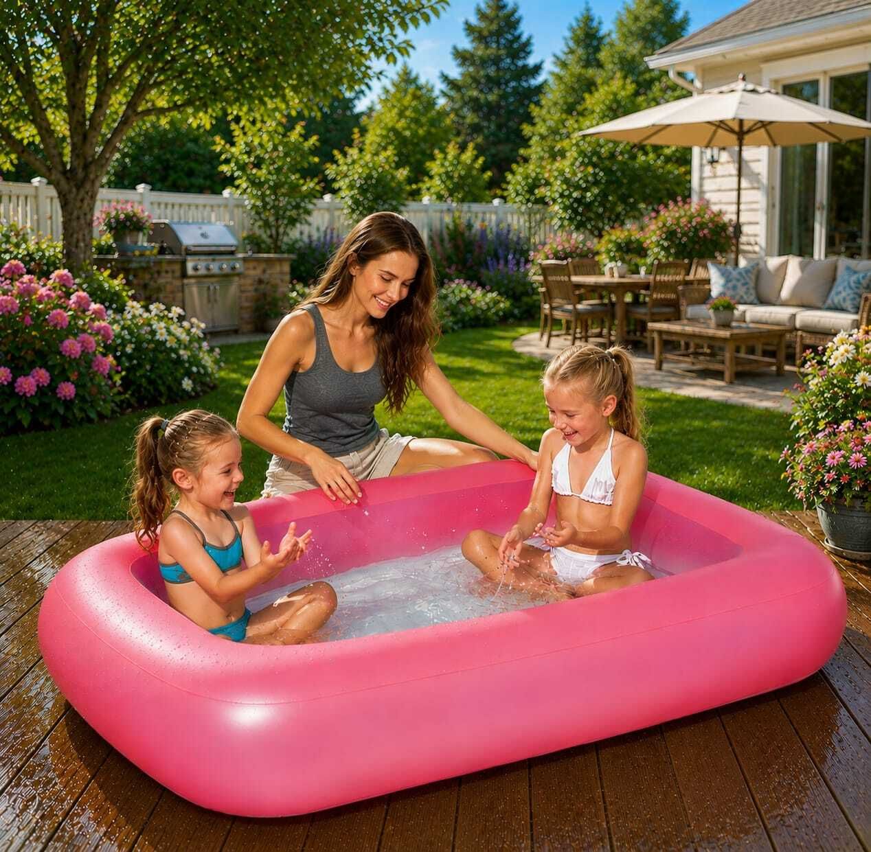 kindertales Foldable Portable Bath (IND*73)Tub for Kids & Adults Inflatable Swimming Pool-picture-27