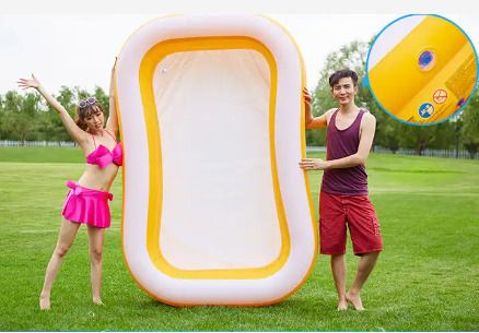 White & Orange Swim Center Family Pool With Pump Inflatable Swimming Pool-image-11