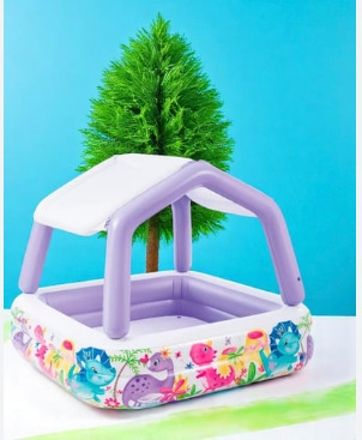 tiny tales Bathtub Swim Float Water Tub for(IND*3412) Outdoor 2+ Year Kids Inflatable Swimming Safety Tube-picture-13