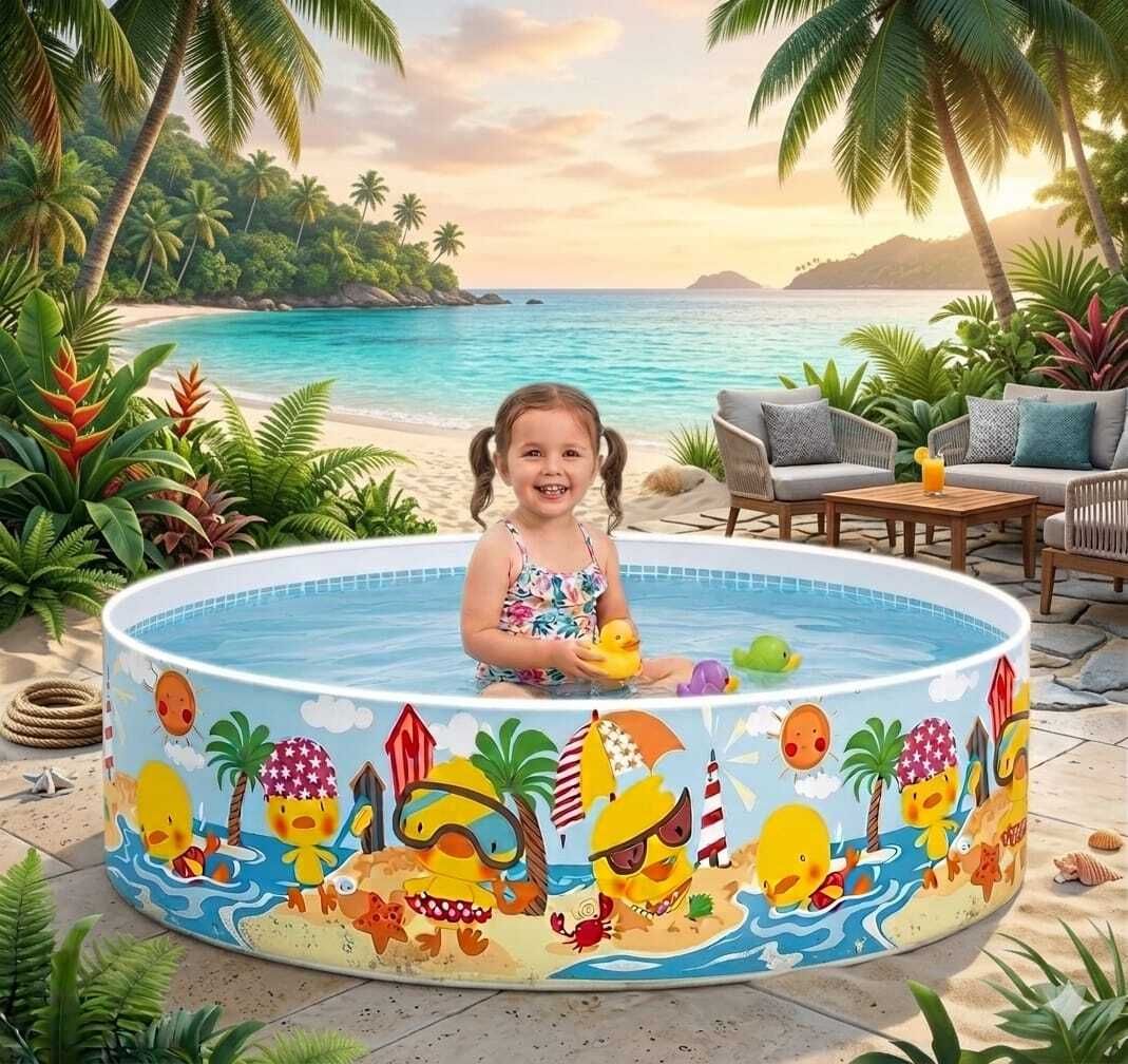 intelligent 5 feet Round (IND*70217) Baby Bath Tub for kids Inflatable Swimming Pool-picture-28