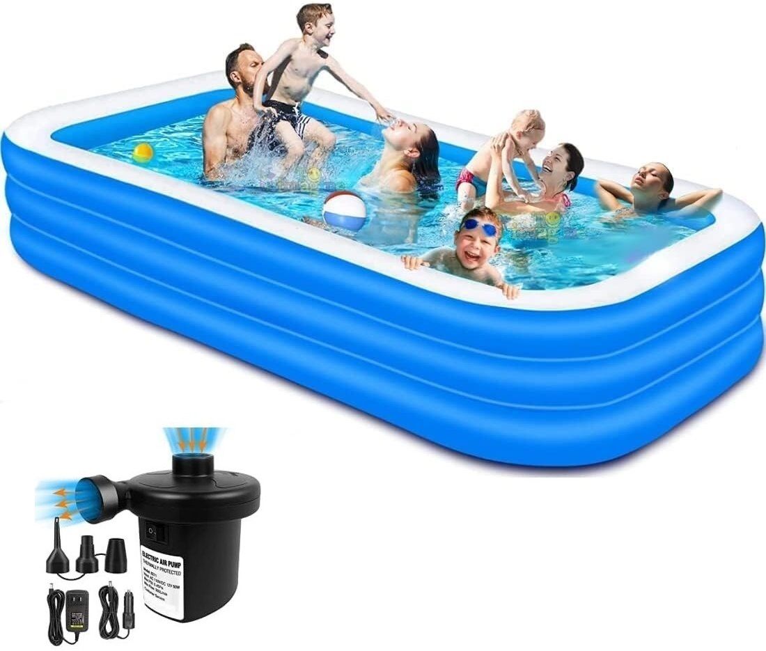 8.5 Feet Length 3 Layers Family swimming pool bath tubs with eletric pump Inflatable Swimming Pool