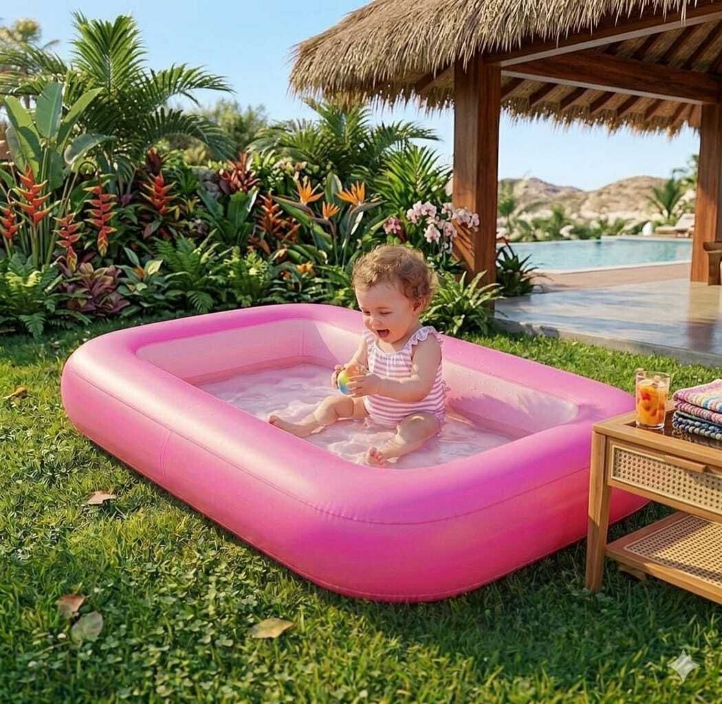 kindertales Inflatable Rectangular (IND*25)Swimming Pool 5 feet Inflatable Swimming Pool-picture-20