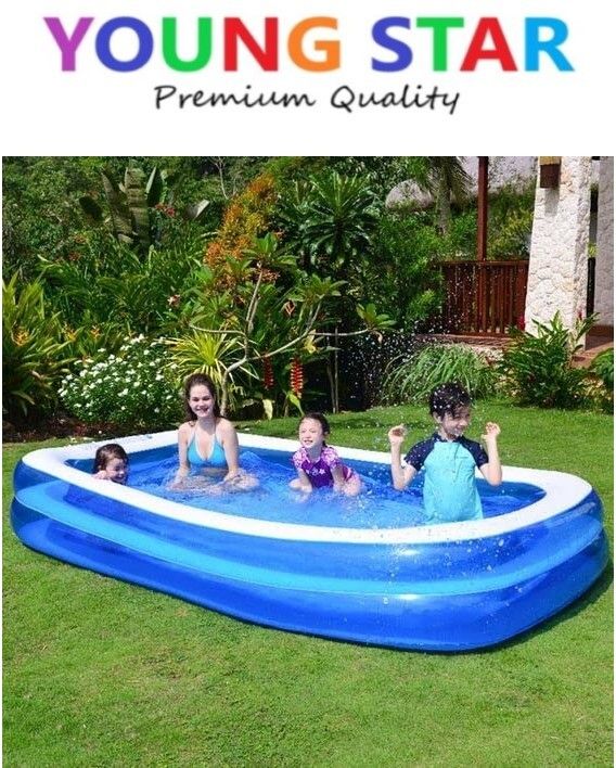 ecom bharat Premium 6.7 FEET (2.01m) LENGTH,5.9 FEETS (1.50m) BREATH AND 51CM HEIGHT. Inflatable Swimming Pool, Inflatable Toy Pump-picture-41