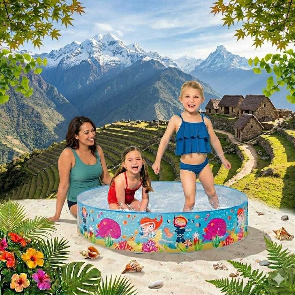 tiny tales Diameter 122 x 25 cm (IND*6501)Suitable for Ages 3 Inflatable Swimming Pool-picture-27