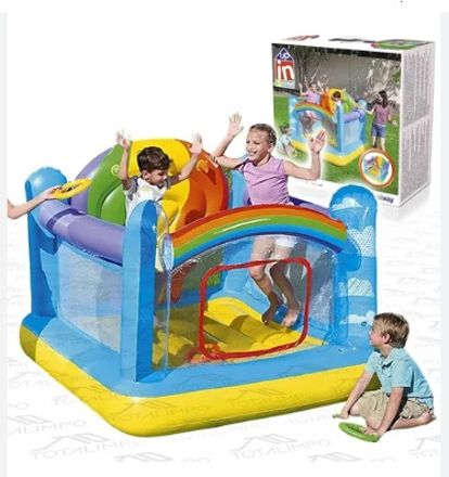 Kids Toy Inflatable(IND*35378) Hot Air Balloon With Free Electric Pump Inflatable Hoppers & Bouncer