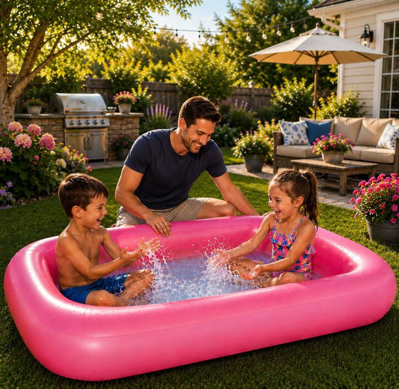 Foldable Portable Bath (IND*3)Tub for Kids & Adults Inflatable Swimming Pool-image-46