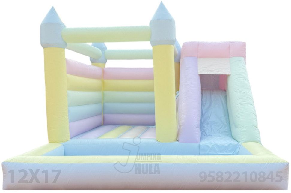 Inflatable Slide Bouncy With 12x17 Feet Size Inflatable Hoppers & Bouncer