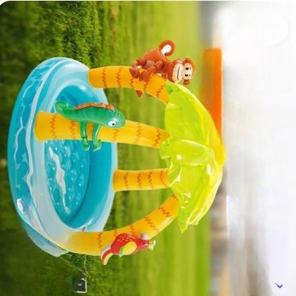 Inflatable Kiddie Pool with (IND*9553) Canopy Island Design Inflatable Swimming Safety Tube-image-13