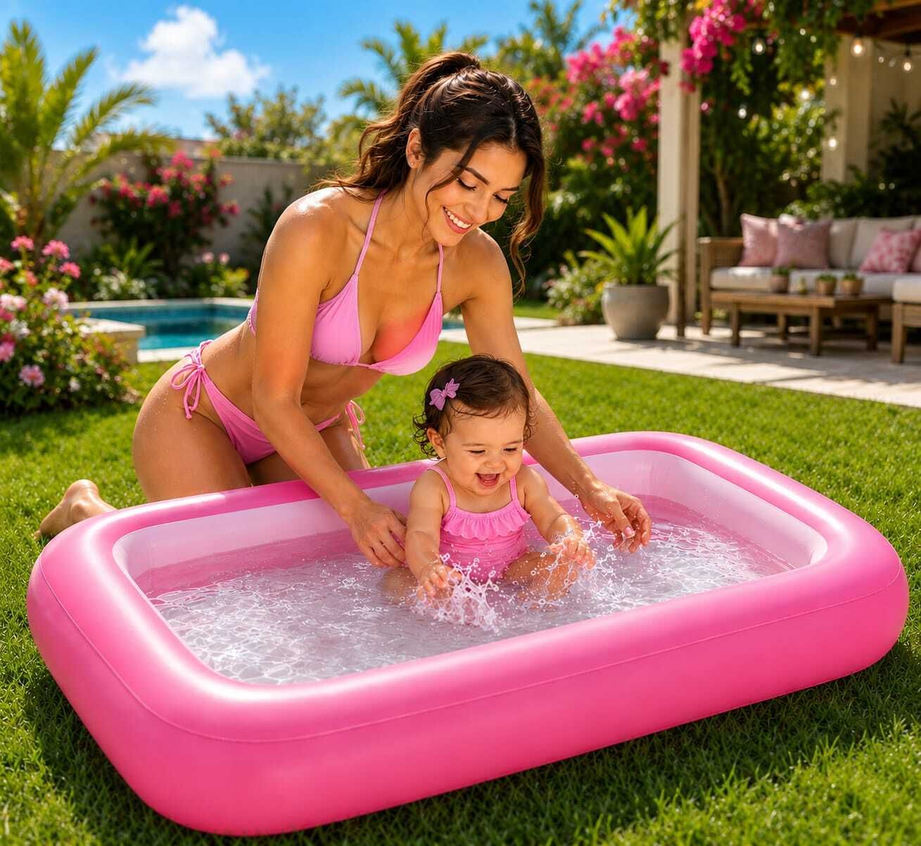 Foldable Portable Bath (IND*1423)Tub for Kids Inflatable Swimming Pool-image-41