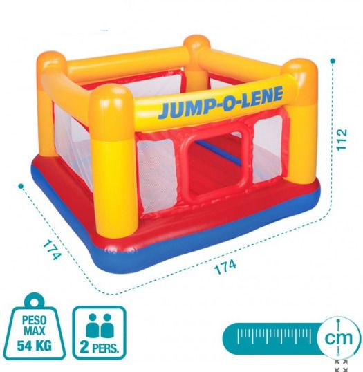 Vinyl Bounce House JUMP -O-LENE Inflatable (IND*42) With Free Pump Inflatable Hoppers & Bouncer