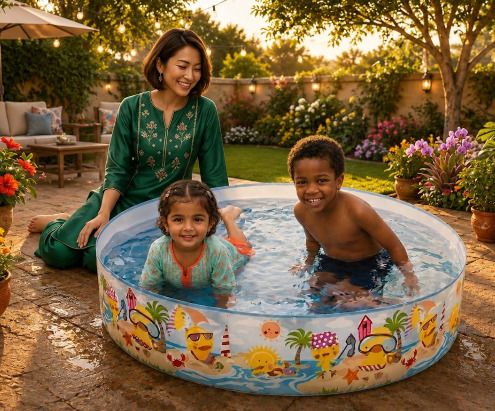 tiny tales 4 Feet Swimming Pool for(IND*10153) Kids Non-Air Inflatable Swimming Pool-picture-39