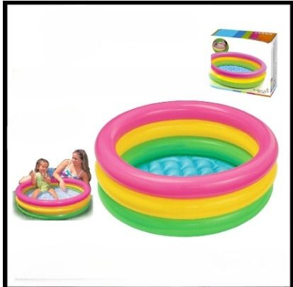 hornflow 3Feet Tub Baby Pool 3-Ring Sunset Glow (86cm x 25cm) Inflatable Swimming Pool-picture-30