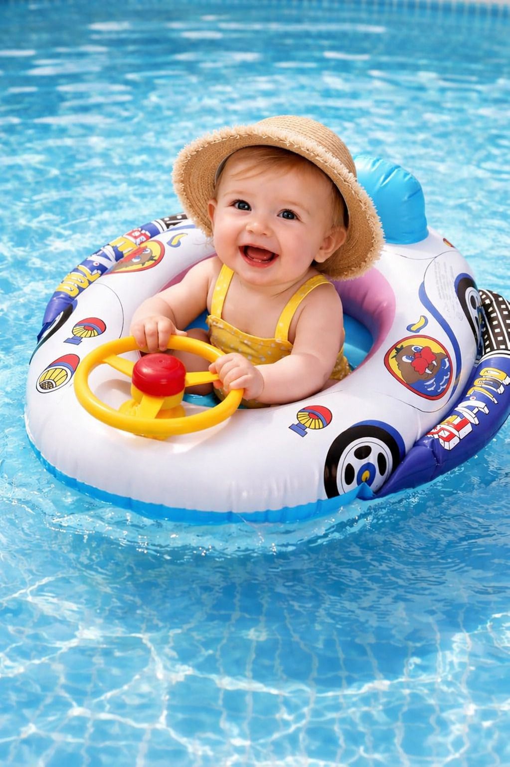 bafati best Inflatable Car Ring Baby Swimming Accessories for Kids. Inflatable Swimming Safety Tube, Swimming Pool-picture-41