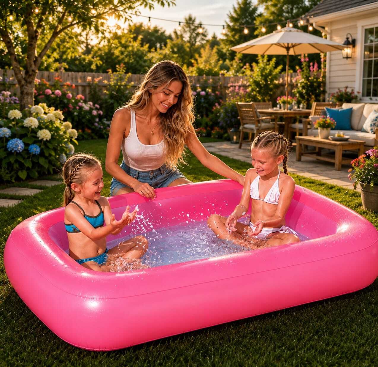 Inflatable Swimming (IND*39)Pool for Kids & Adults, Inflatable Swimming Pool-image-32