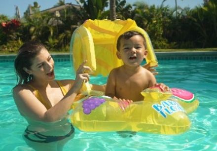 Kiddie (IND *9658) Inflatable Pool Float Swimming Tube With Shade Inflatable Swimming Safety Tube-image-36