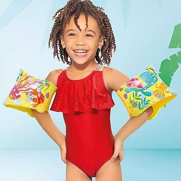 Intex Wet Set Collection: Tropical Paradise Arm Floats for Kids 3-6 Years Inflatable Swimming Safety Tube-image-16