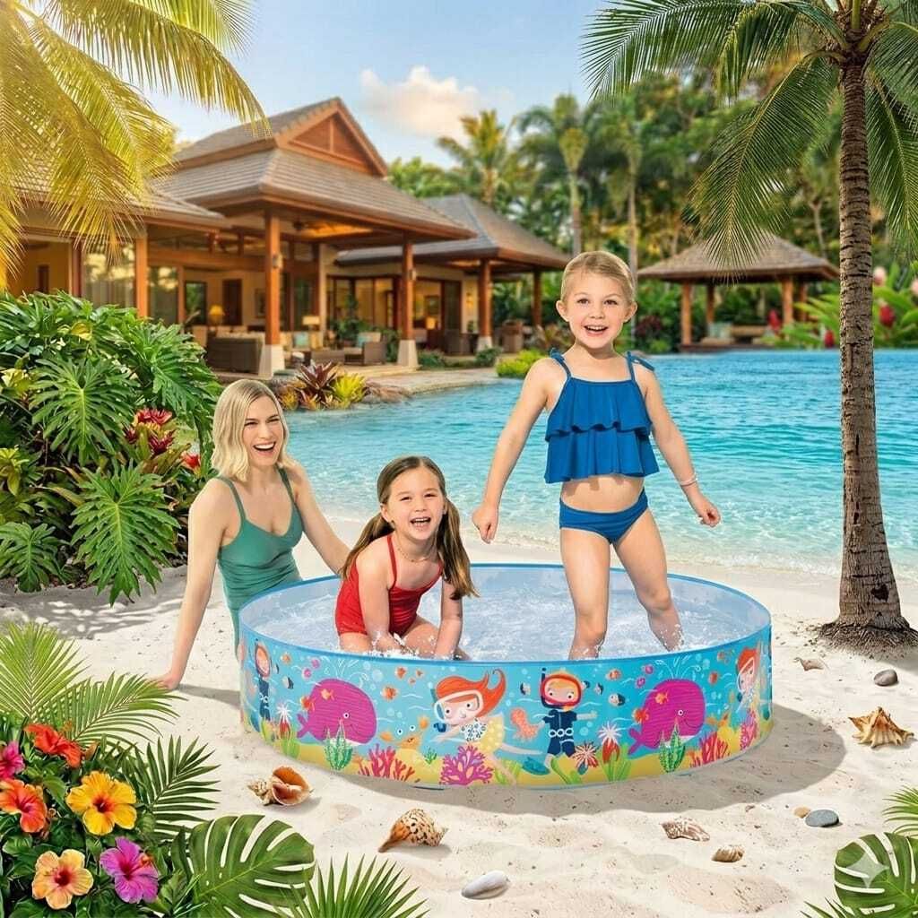 tiny tales Diameter 122 x 25 cm (IND*681)Suitable for Ages 3 Inflatable Swimming Pool-picture-2