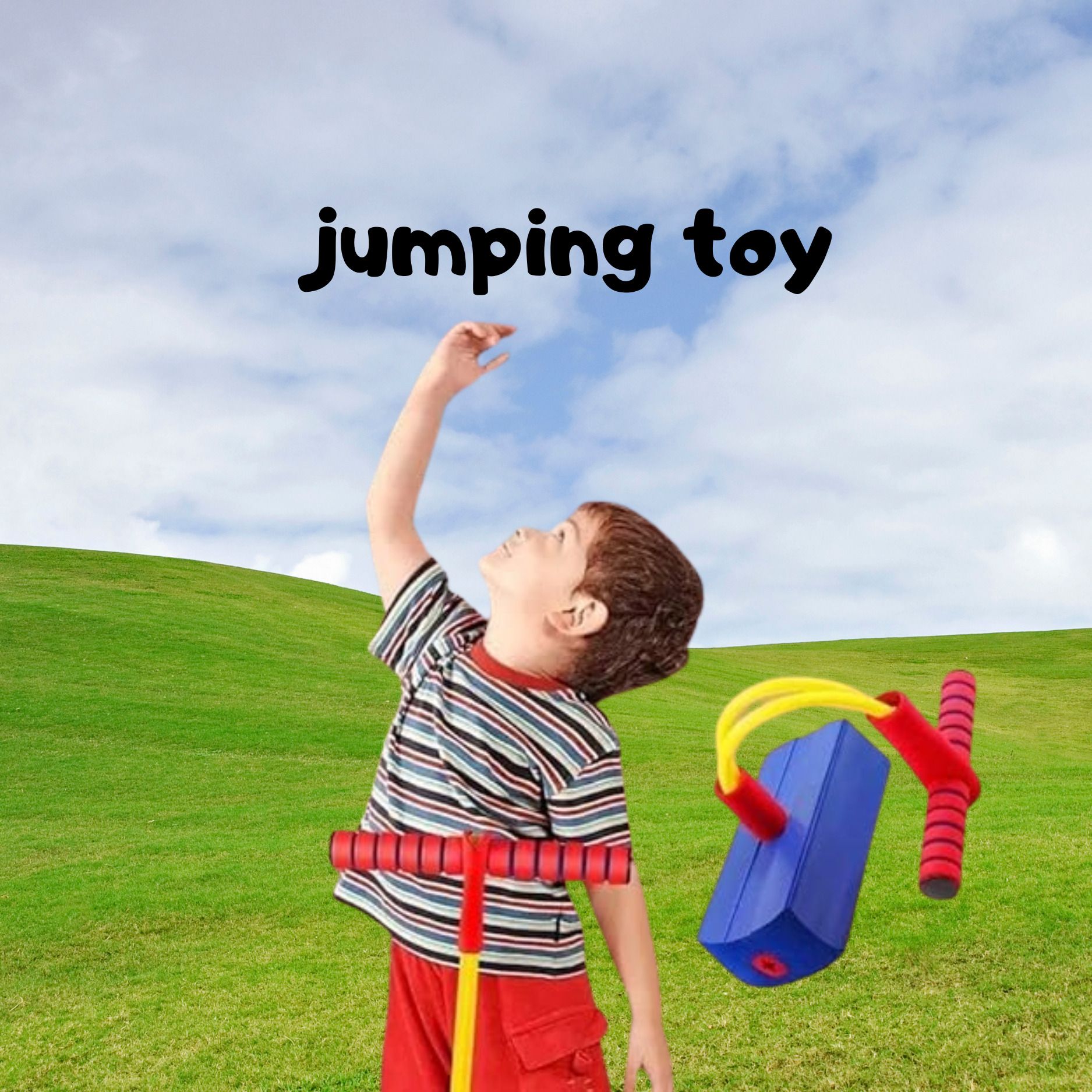 Foam Stick Jumper Kids Bouncy Toy Toddlers Fun Hopper Children Squeaks Inflatable Hoppers & Bouncer-image-48