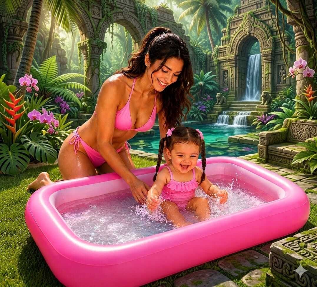 tiny tales Inflatable Rectangular (IND*175)Swimming Pool 5 feet Inflatable Swimming Pool-picture-28