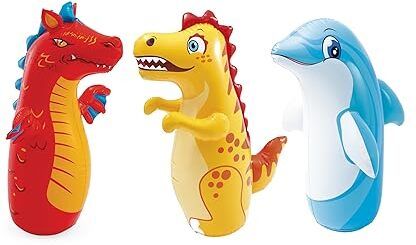 Kids Inflatable Punching Toy Dragon Dinosaur Dolphin Bop Bag with Water Inflatable HitMe Toys-image-44