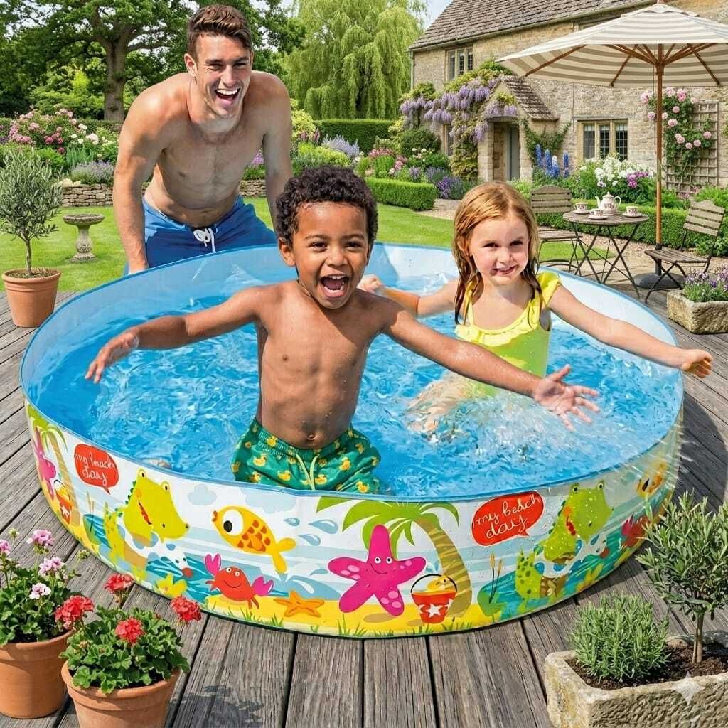 tiny tales Diameter 122 x 25 cm (IND*651)Suitable for Ages 3 Inflatable Swimming Pool-picture-20