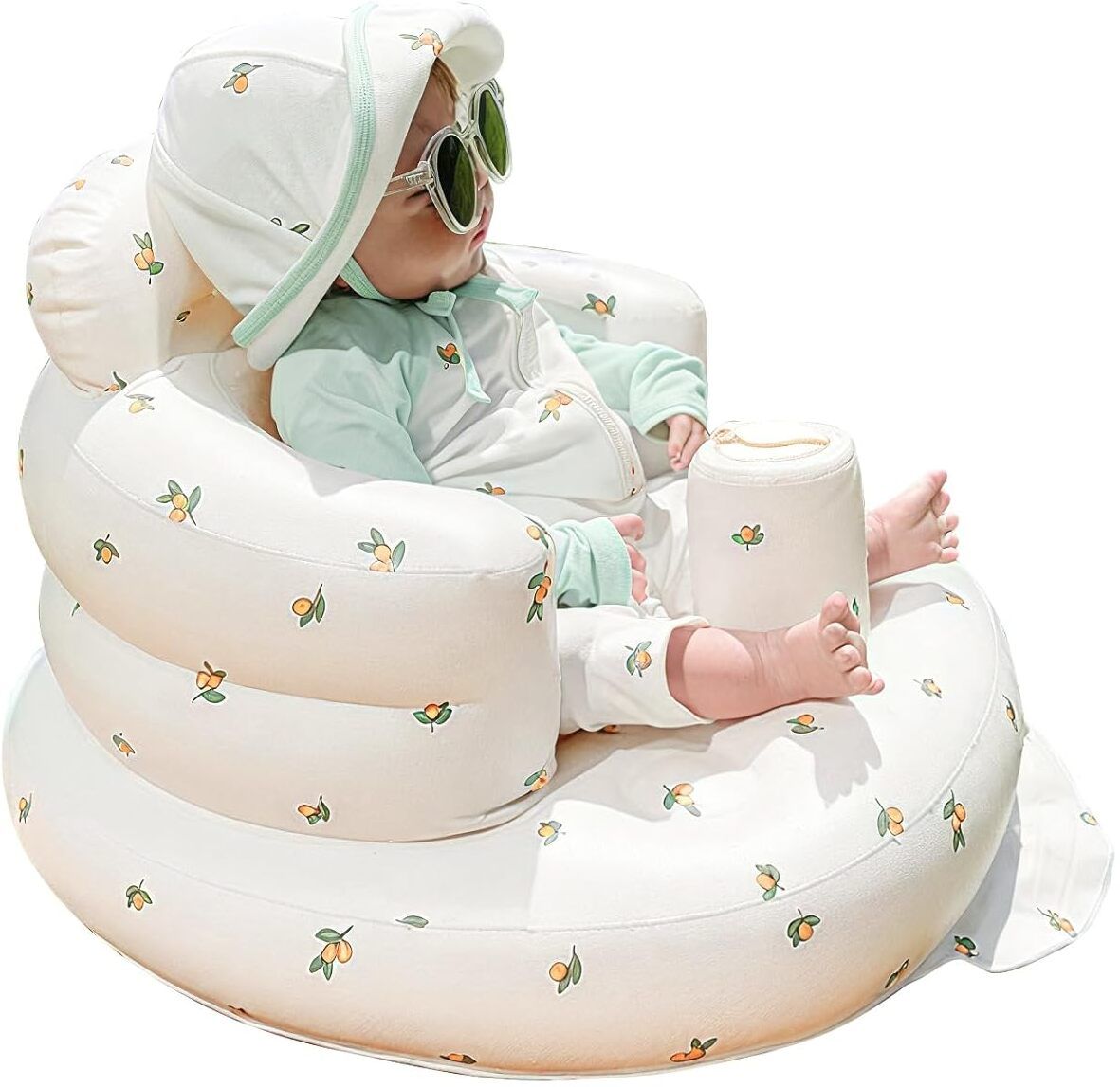 Inflatable sit up Chair for Babies 3-36 Months, Baby seat with Built in Air Pump Inflatable Sofa/ Chair