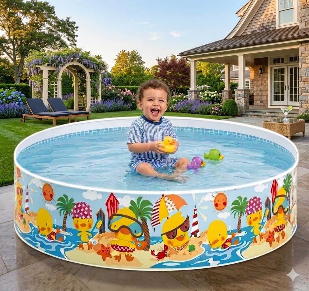 kindertales 5 feet Round Swimming Pool(IND*67) Baby Bath Tub Inflatable Swimming Pool-picture-26
