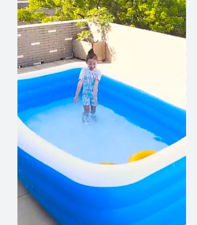 tiny tales Plain (IND*48) Box Children's Swimming Pool With Free Pump Inflatable Swimming Pool-picture-14