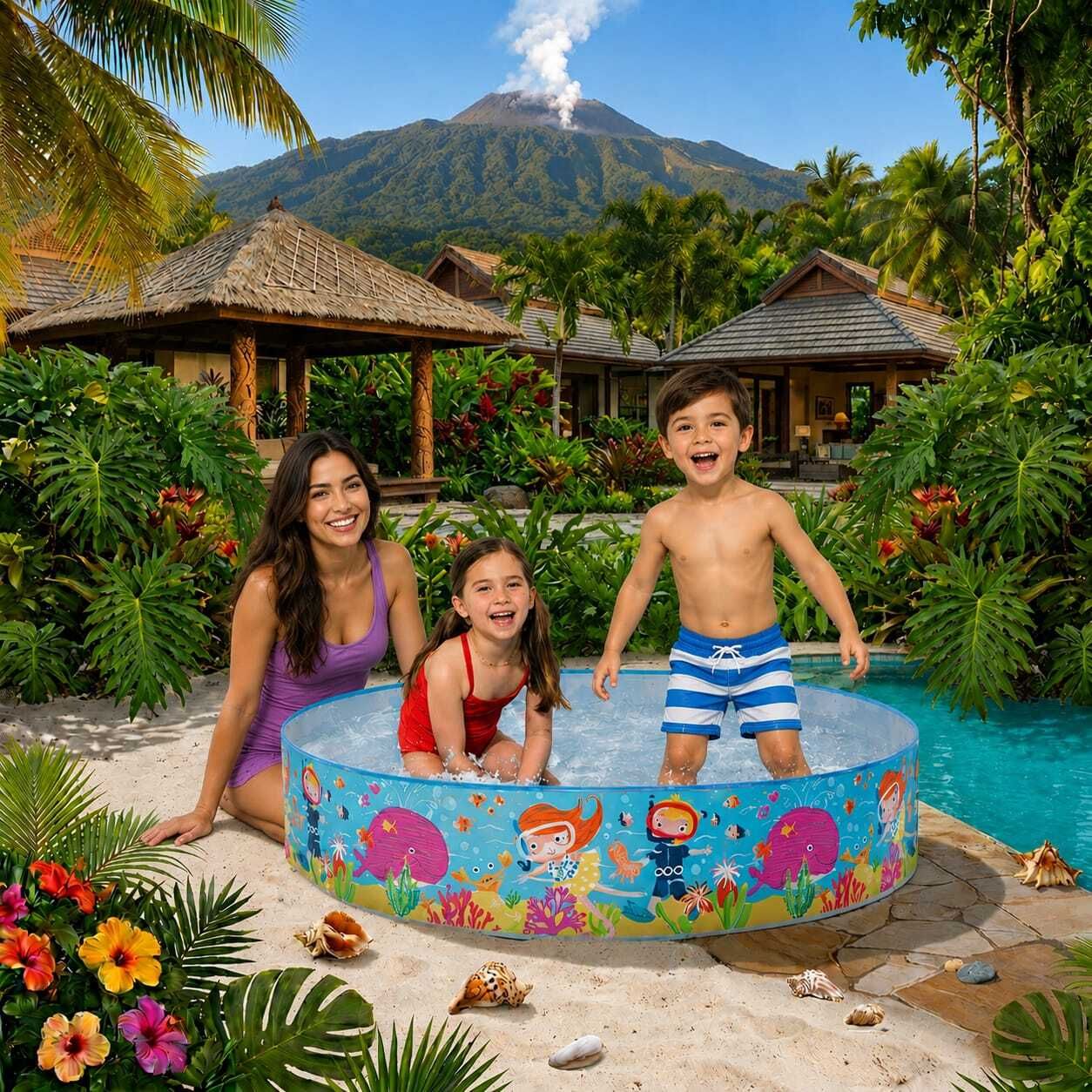 tiny tales Diameter 122 x 25 cm (IND*6)Suitable for Ages 3 Inflatable Swimming Pool-picture-6