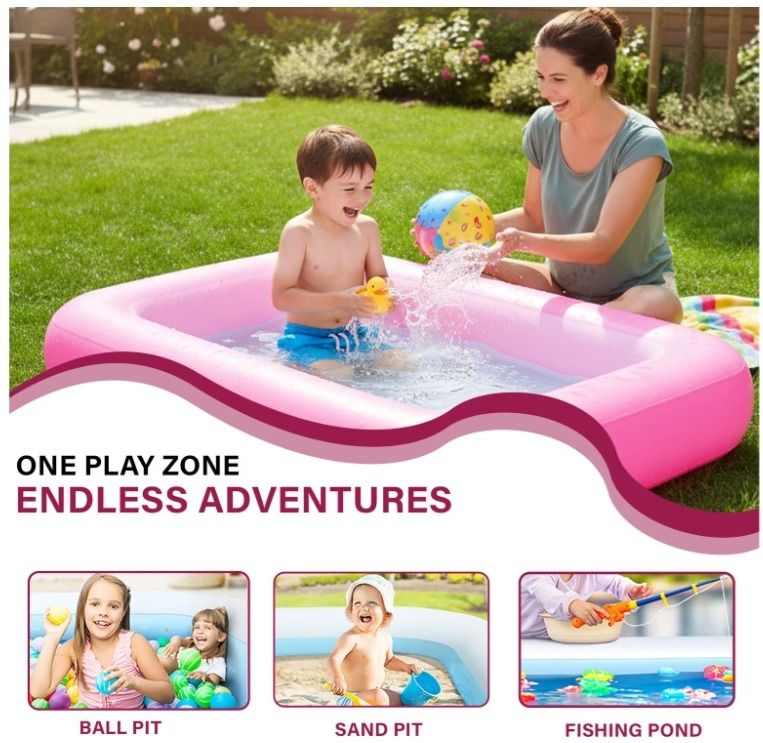 Silicone Rubber Outdoor Pink (IND*127)Swimming Pool Inflatable Swimming Pool-image-43