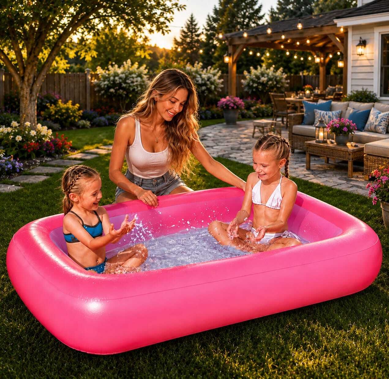 tiny tales Foldable Portable Bath (IND*12733)Tub for Kids Inflatable Swimming Pool-picture-14