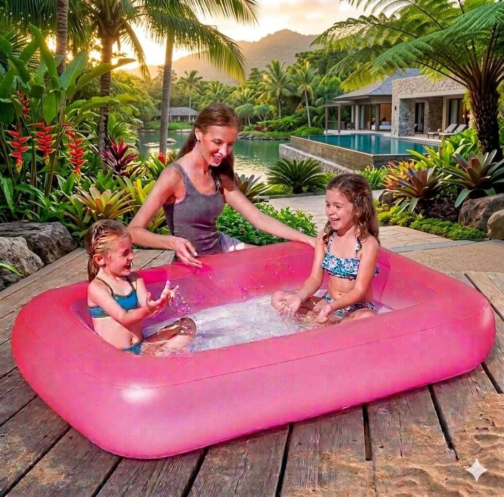 kindertales Inflatable Rectangular (IND*75)Swimming Pool 5 feet Inflatable Swimming Pool-picture-21