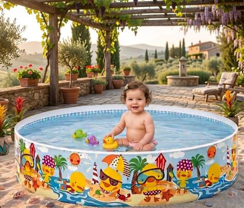 5 ft Play Pool for Home Garden &(IND*65910) Summer Inflatable Swimming Pool-image-10