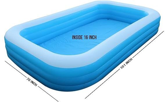 fully 10 Feet Big Size Swimming Pool Bath Tub for Kids with Air Pump Inflatable Swimming Pool-picture-23