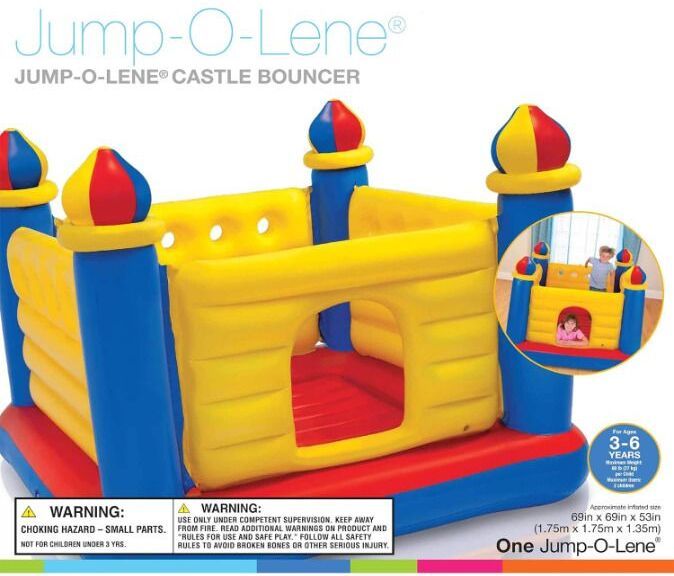 NEW IN BOX JUMP-O-LENE CASTLE BOUNCER WITH PUMP1108 Inflatable Hoppers & Bouncer