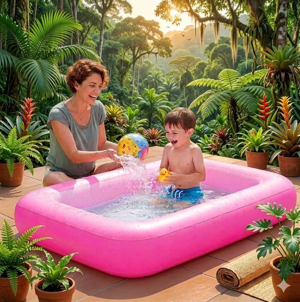 tiny tales Foldable Portable Bath (IND*1273)Tub for Kids & Adults Inflatable Swimming Pool-picture-44
