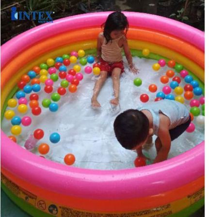 Set Pool -(IND*69) Safe & Fun for Kids Swimming Pool With Free Pump Inflatable Swimming Pool-image-14