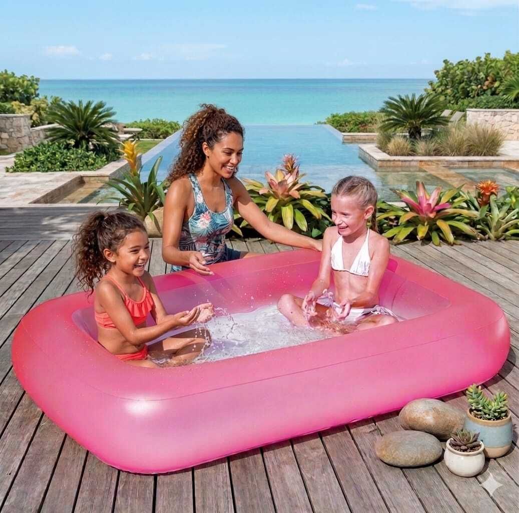 tiny tales Inflatable Rectangular (IND*195)Swimming Pool 5 feet Inflatable Swimming Pool-picture-24