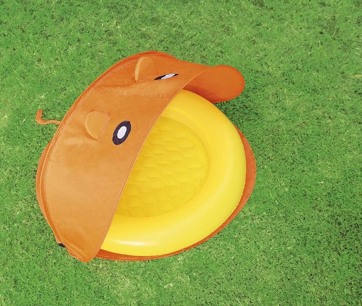 Inflatable (IND*88) Folding sunshade For Swimming Pool(Orange) Inflatable Swimming Pool-image-4