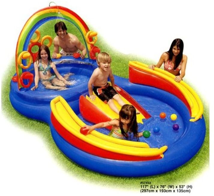 Inflatable Kids Bath Tub For Children Rainbow Inflatable Swimming Pool