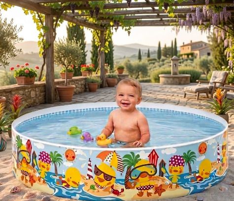 intelligent 5 feet Fun Round (IND*820)Baby Bath Tub for kids Inflatable Swimming Pool-picture-28
