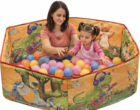 tiny tales Ball Pool with 50 Colour-Full Balls(IND*74581) Kids Play Inflatable Ball Pits-picture-19