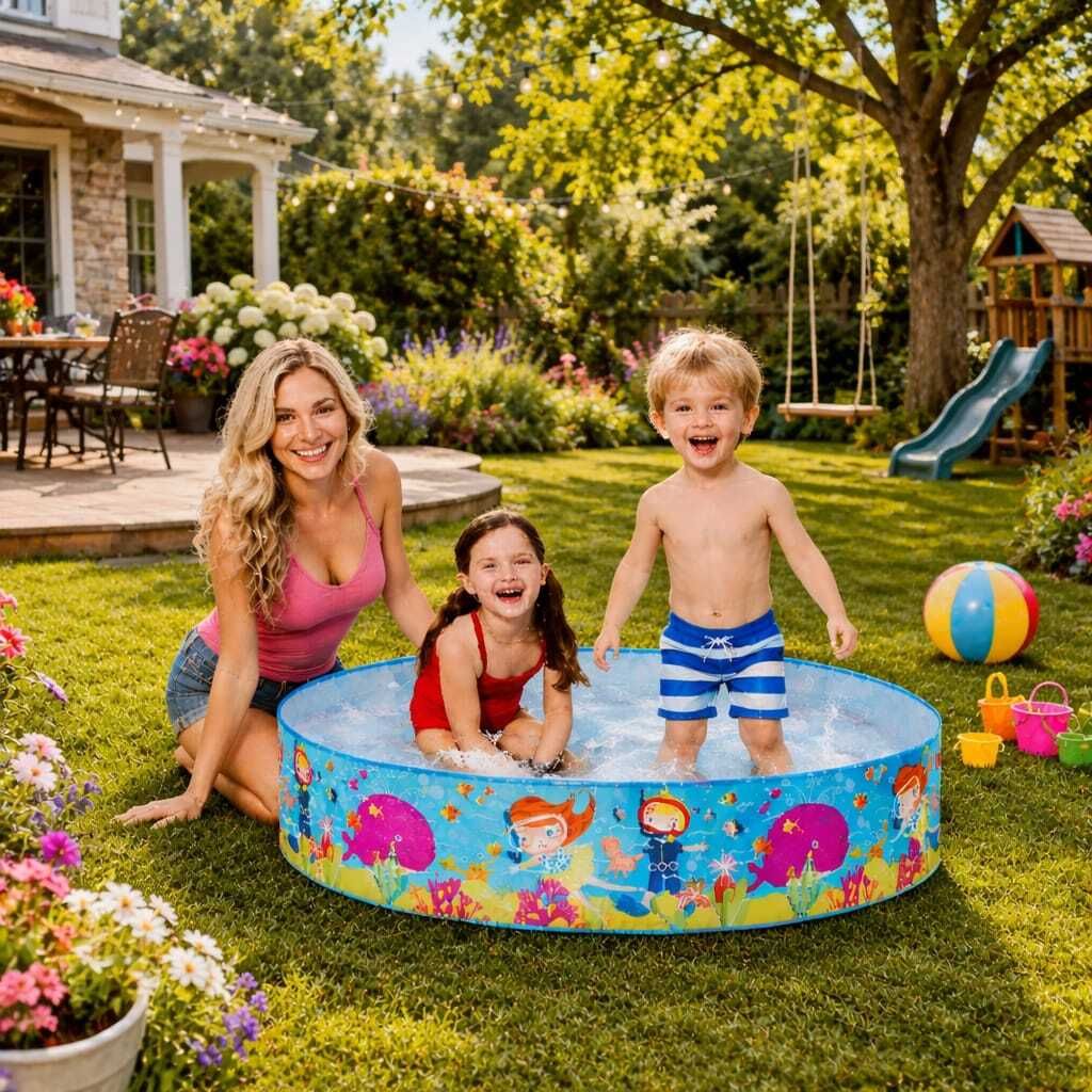 tiny tales 4 Feet Swimming Pool for(IND*053) Kids Non-Air Inflatable Swimming Pool-picture-46