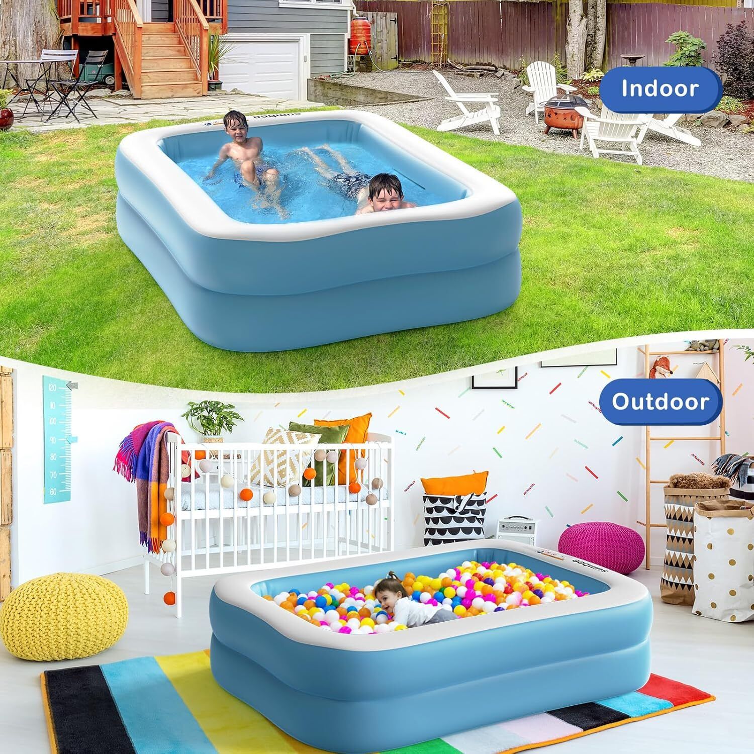 young star Premium Adults & Kids 7 feet's family swimming pool, bath tub Inflatable Swimming Pool, Inflatable Toy Pump-picture-20