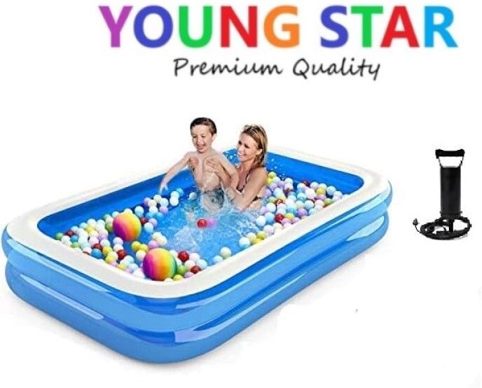 ecom bharat Premium 6.7 FEET (2.01m) LENGTH,5.9 FEETS (1.50m) BREATH AND 51CM HEIGHT. Inflatable Swimming Pool, Inflatable Toy Pump-picture-40