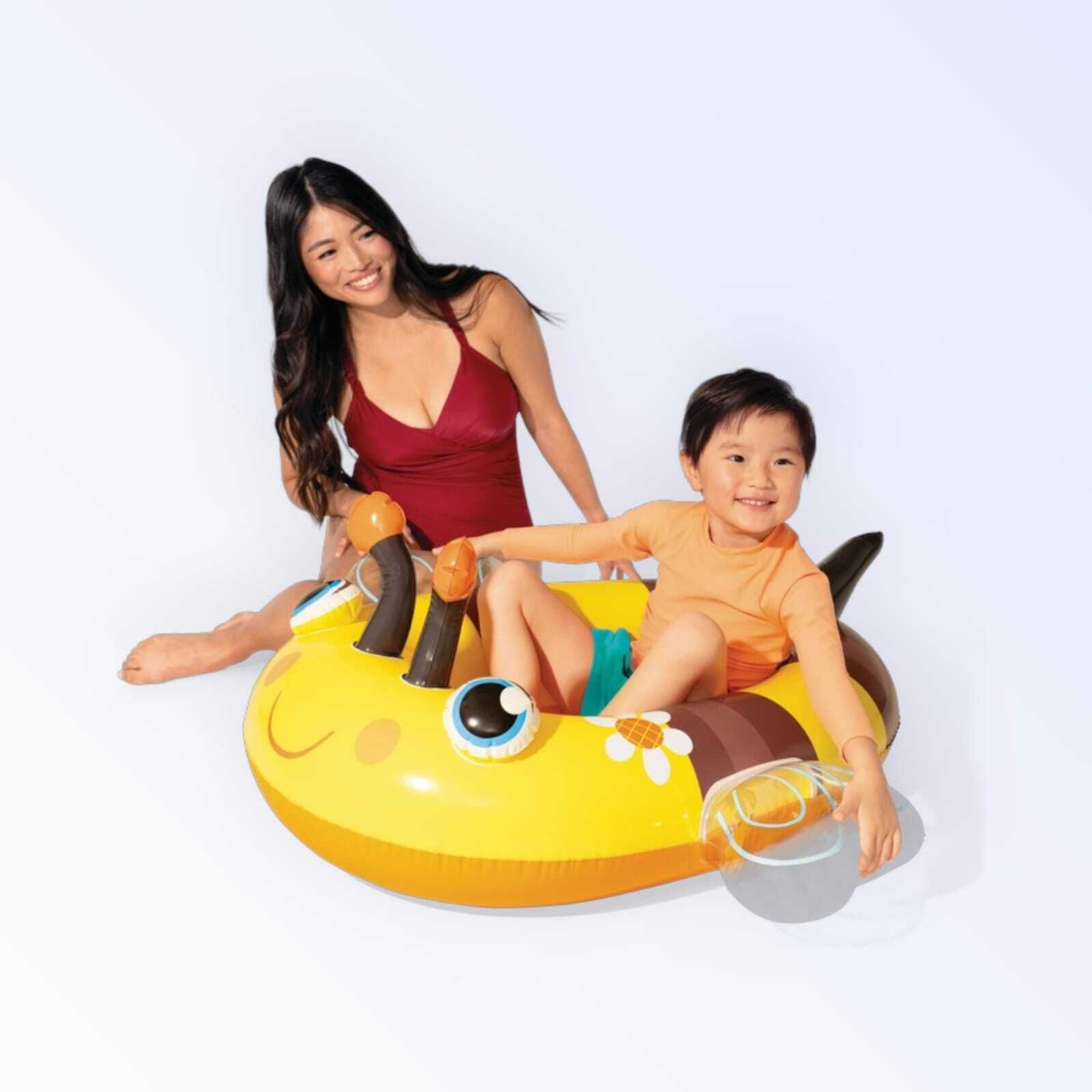 tiny tales Kiddie Bee Design Inflatable(IND*71088) Pool Float Inflatable Swimming Safety Tube-picture-5