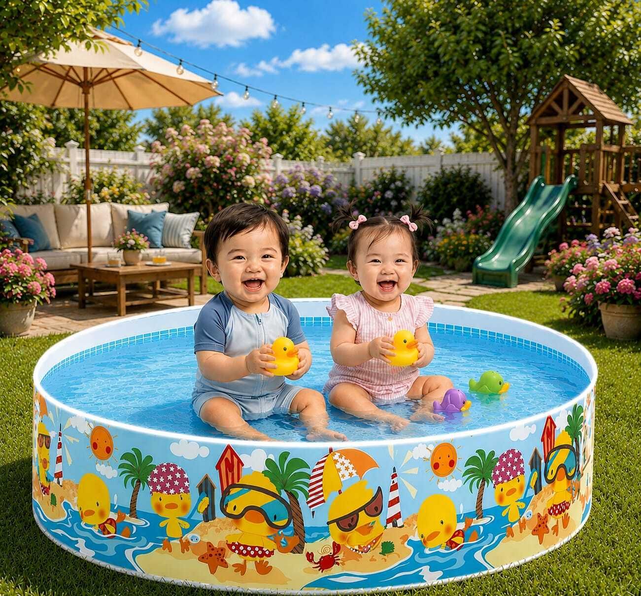 kindertales 5 Feet Non-Inflatable Kids(IND*50) Swimming Pool Inflatable Swimming Pool-picture-5