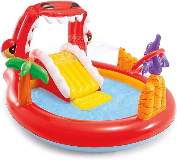 tinytales 57163 Pool, (IND*56) Happy Dino Play Center (196 x 170 x 107 cm) Inflatable Swimming Pool-picture-38