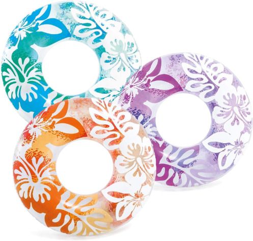 intelligent Inflatable Clear Floral Graphics Swim (IND *0806) Tubes Inflatable Swimming Safety Tube-picture-34