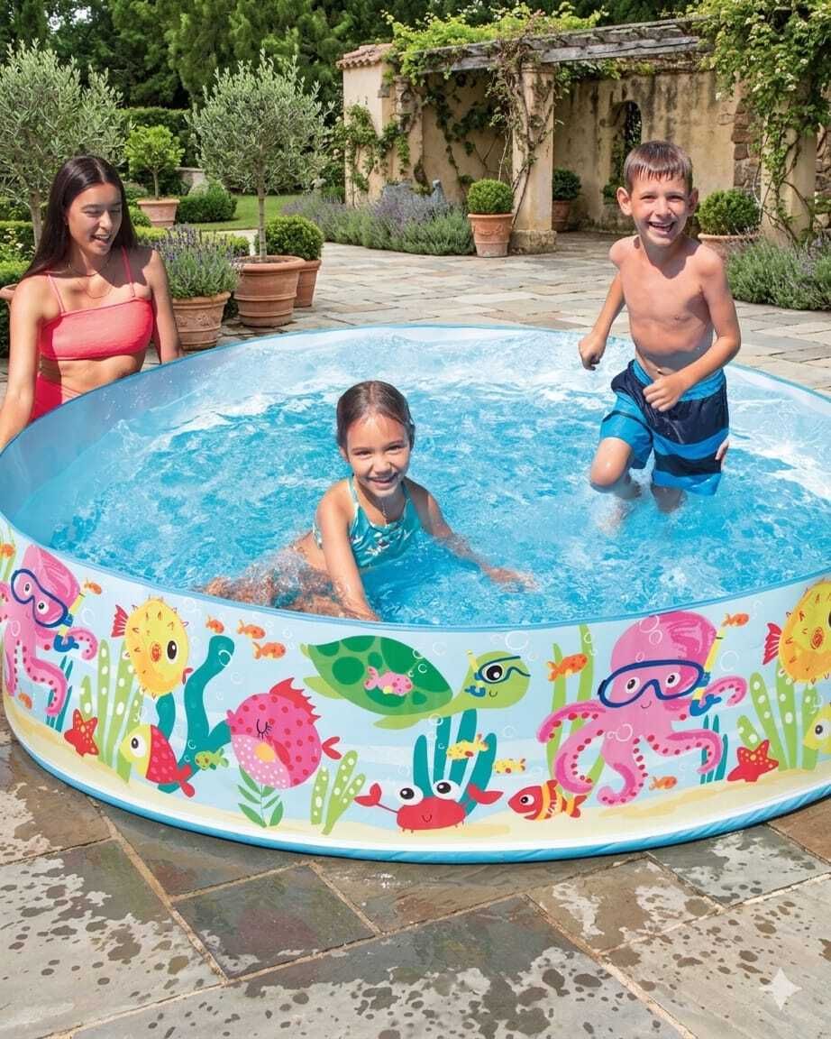 intelligent 5 feet Fun Round Swimming Pool (IND*18)Baby kids Inflatable Swimming Pool-picture-23